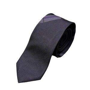 Hugo Boss Tie Skinny 100% Silk Made in Italy Satin Purple